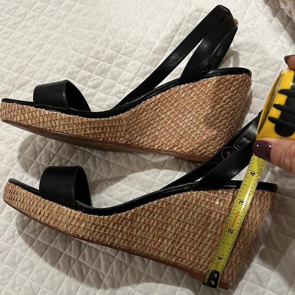 Aldo Black Platform Wedge Sandal Since 9.5 - Picture 5 of 6